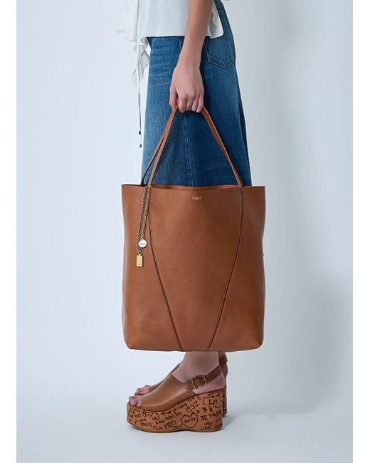 Chloé Brown Small Spin Handbag