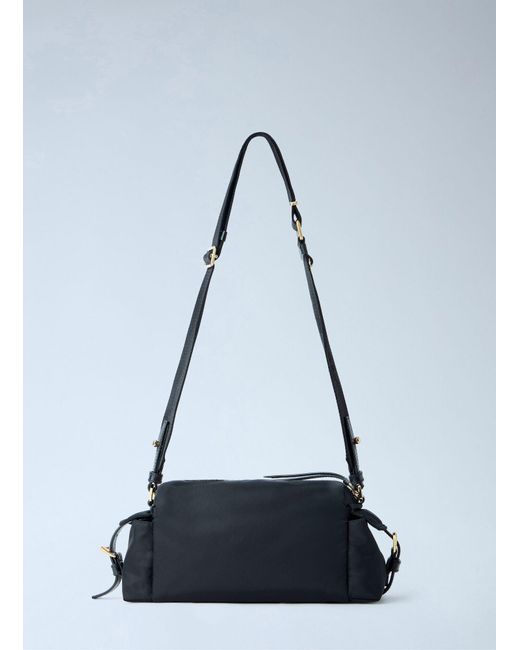 Prada Blue Explore Small Re-Nylon And Leather Shoulder Bag