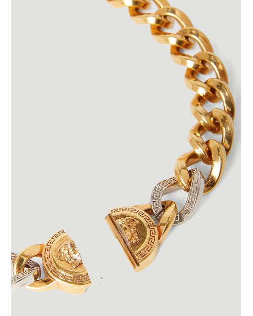 Versace Metallic Medusa Chain Necklace