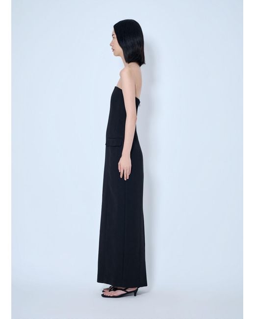 Totême Blue Strapless Pocket Dress