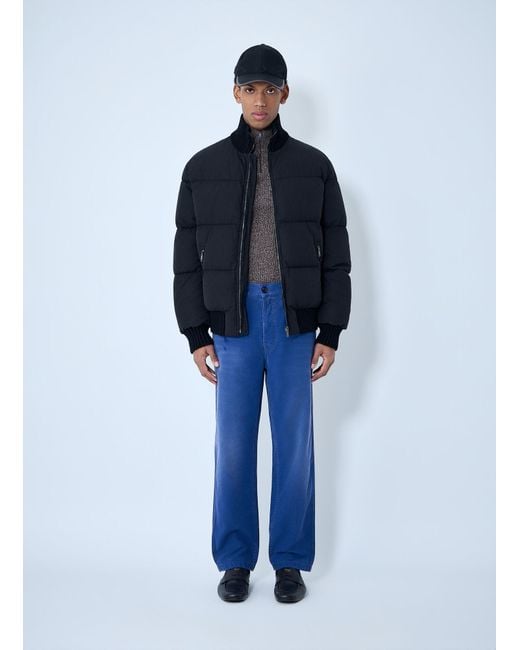 Prada Blue Cotton Twill Pants for men