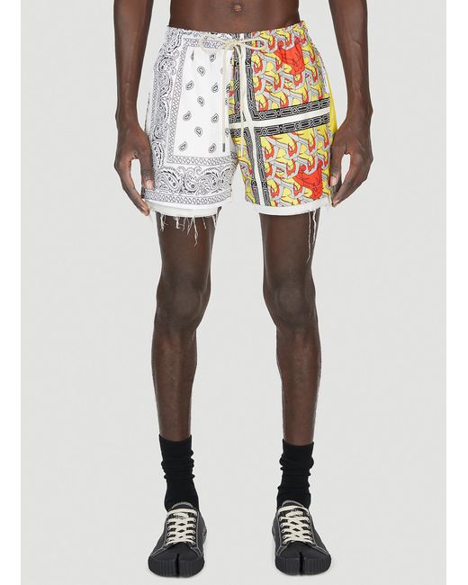 Children of the discordance Gray Yagi Bandana Shorts for men