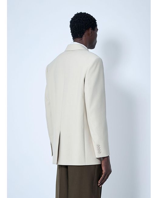 Saint Laurent White Yves Single-Breasted Blazer for men