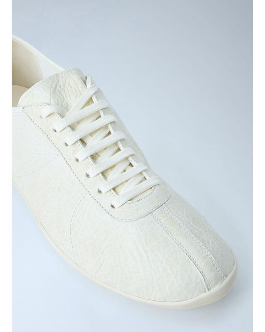The Row Blue Clement Crinkled-Leather Sneakers for men