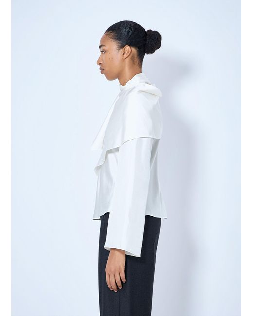 Rohe White Silk Foulard Top