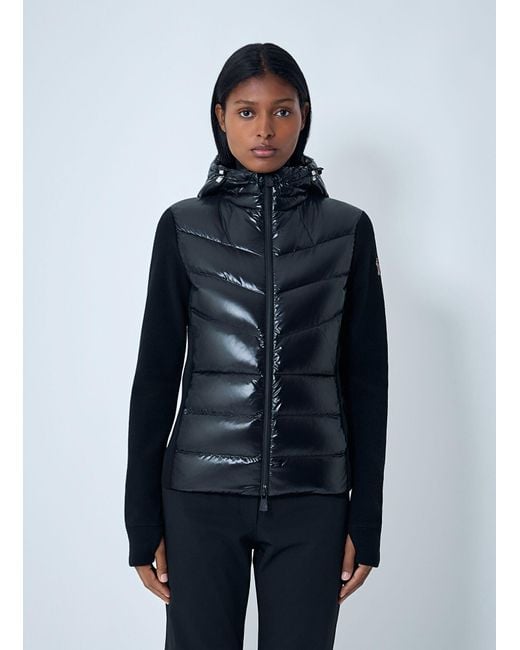 Moncler Blue Quilted Zip-Up Cardigan