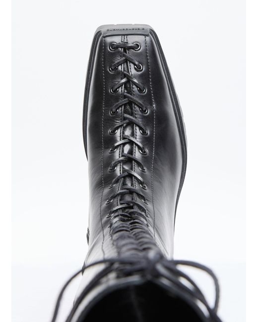 Alexander Wang Black Terrain Lace-up Knee-high Boots