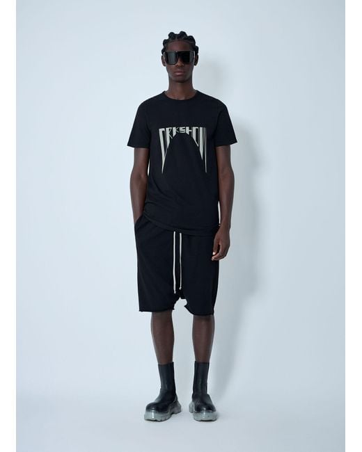 Rick Owens Blue Drawstring Pod Track Shorts for men