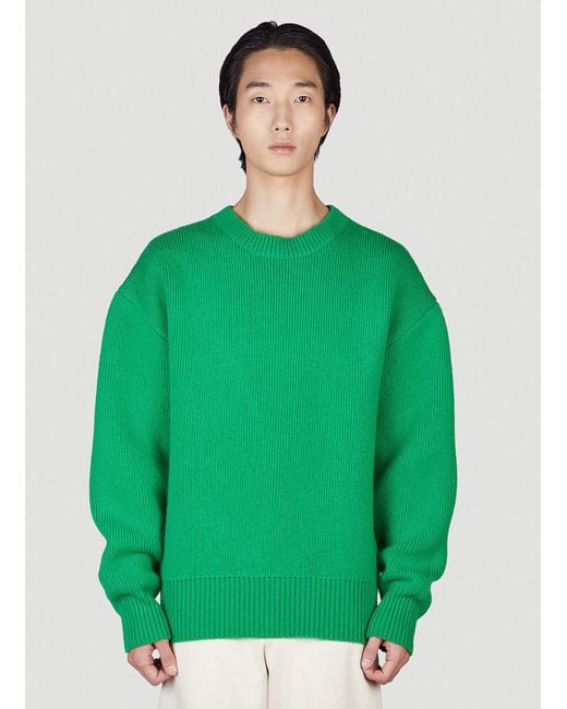 Bottega Veneta Wool Oversized Sweater in Green for Men | Lyst
