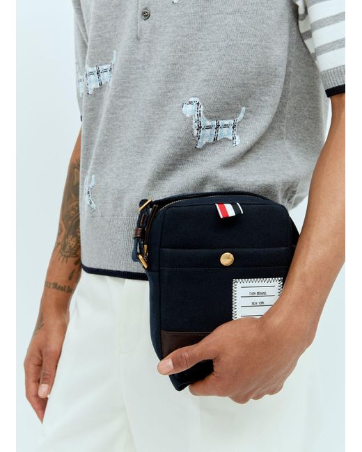 Thom Browne Gray Snap Pocket Camera Bag for men