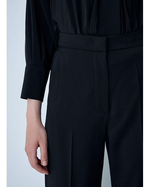 Max Mara Black Tailored Wool Pants