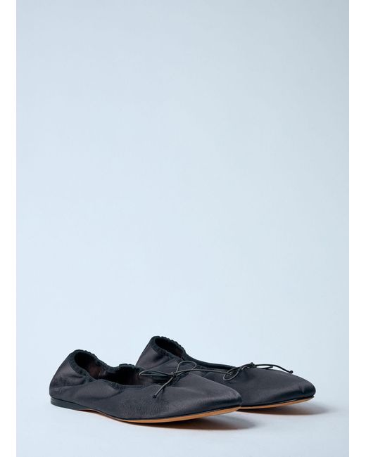 The Row Black Hereditas Ballerina Pumps