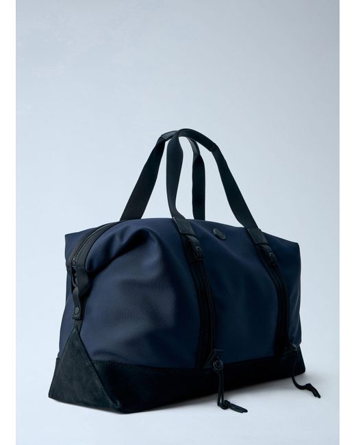 Moncler Blue Tech Duffle Weekend Bag for men