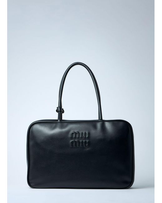 Miu Miu Black Beau Leather Shoulder Bag