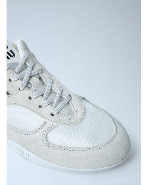Miu Miu White Gymnasium Sneakers