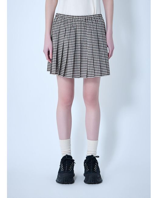Moncler Gray Pleated Mini Skirt