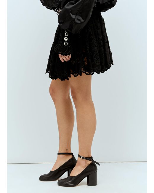 Chopova Lowena Black Drew Mini Smocked Skirt
