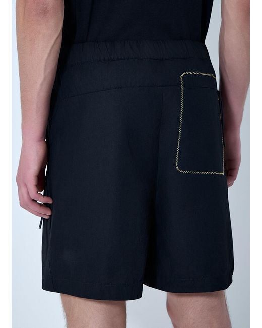 Moncler Blue Elasticated Waist Technical Shorts for men