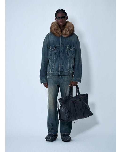 Balenciaga Boxy Denim Jacket in Blue for Men | Lyst UK