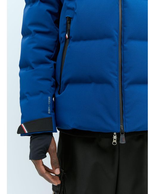 3 MONCLER GRENOBLE Blue Montgetech Short Down Jacket for men