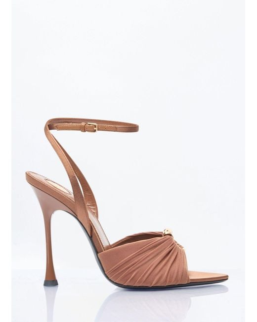 Saint Laurent White Lola Sandals
