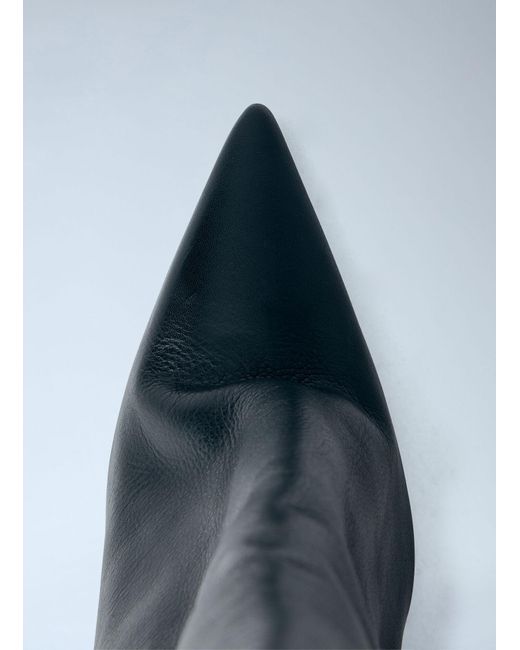 Rick Owens Blue Cantilever 8 Sharp Flared Boots