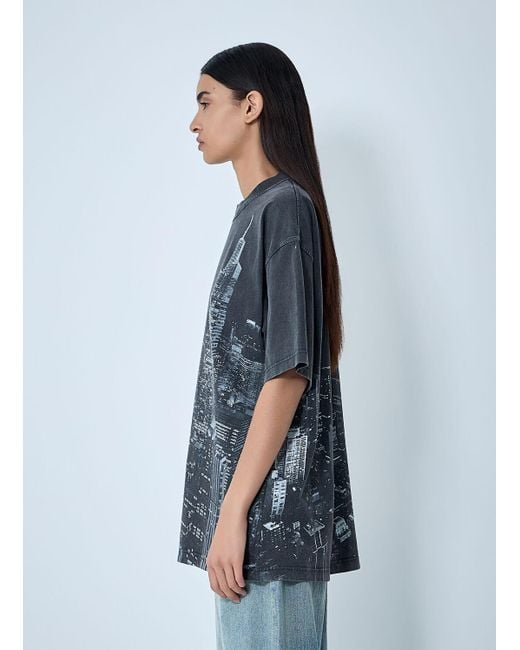 Alexander Wang Blue Logo Motif T-Shirt