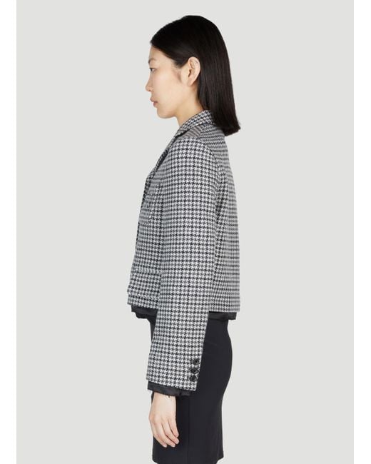 Miu Miu Gray Tweed Cropped Blazer