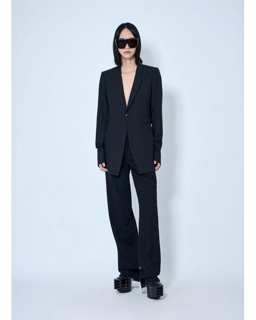 Rick Owens Blue Extreme Soft Blazer