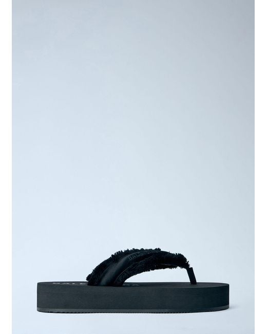 Balenciaga Blue Jet Lag Thong-Strap Sandals