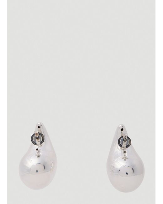 Bottega Veneta White Drop Earrings