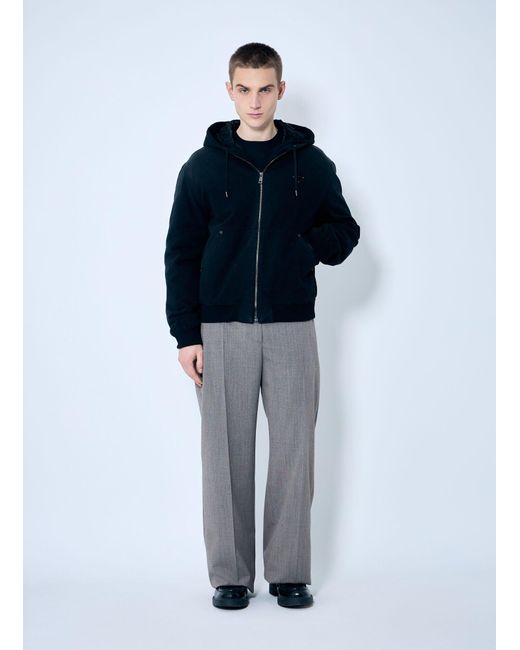 Prada Blue Denim Hooded Jacket for men