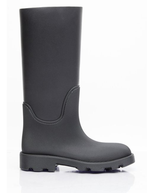 Burberry Gray Rubber Marsh High Boots