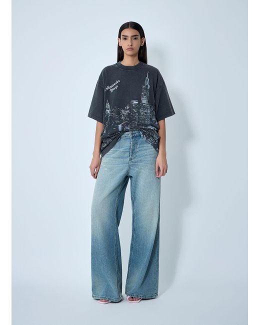 Alexander Wang Blue Logo Motif T-Shirt
