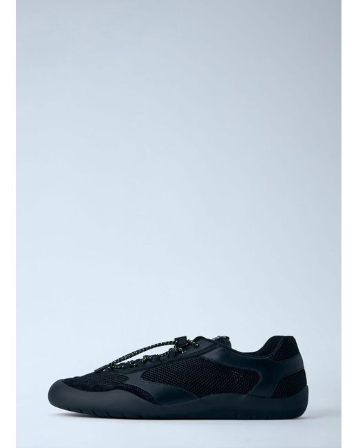Prada Black Speedrock Mesh Panel Sneakers for men
