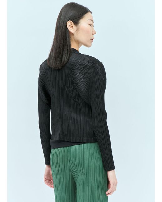 Pleats Please Issey Miyake Green Monthly Colors: December Cardigan