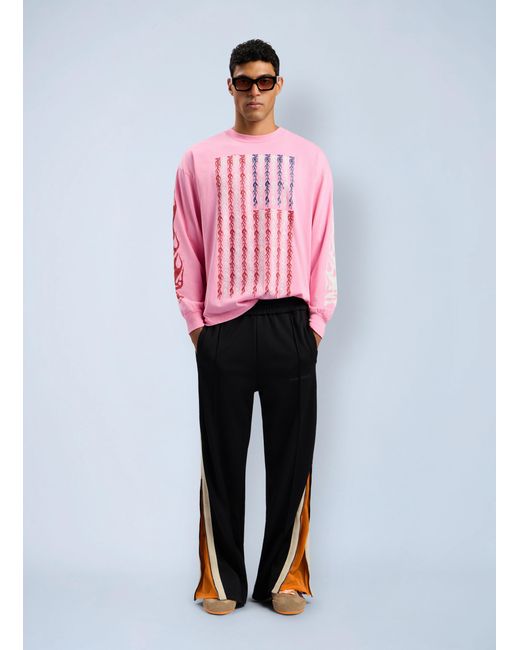 Palm Angels Black Performance Zip-up Track Pants for men