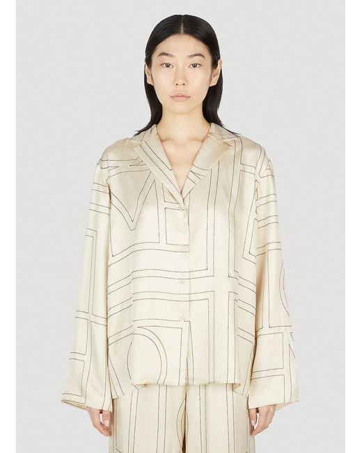 Totême Natural Monogram Pyjama Shirt