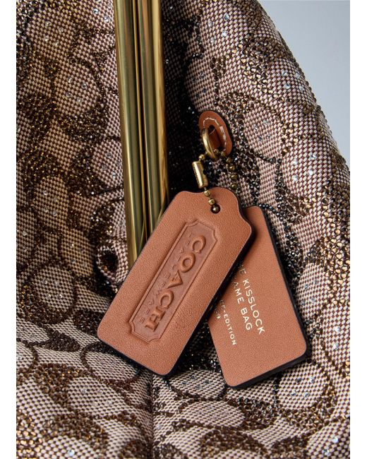 COACH Blue Large Kisslock Frame Bag