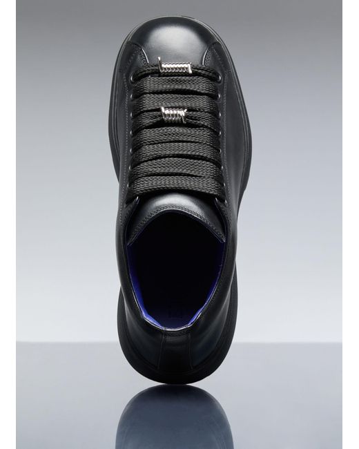 Burberry Gray Ranger Leather Sneakers for men