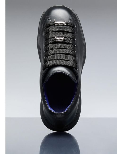 Burberry Gray Ranger Leather Sneakers for men