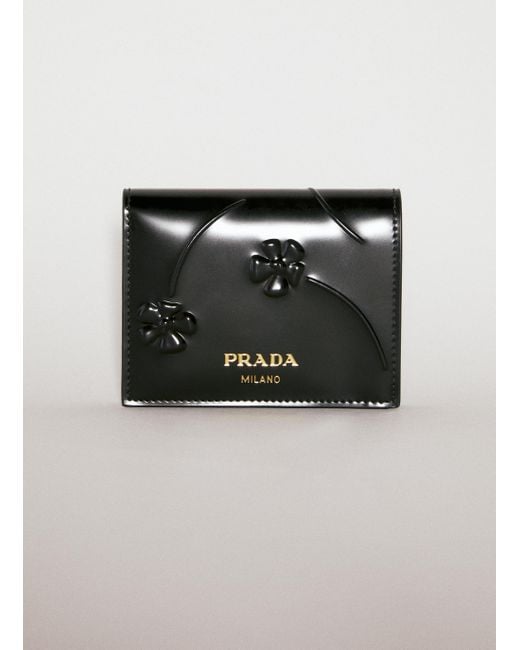Prada wallet PRADA fold 1MV204 VITELLO MOVE embossed leather