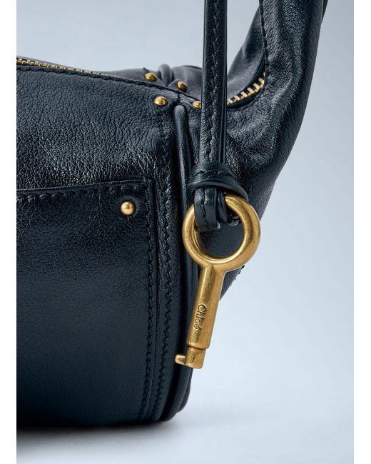 Chloé Blue Chloé Paddington Grained Shoulder Bag