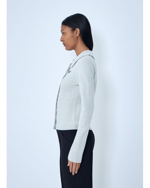 Chloé White Logo Cardigan