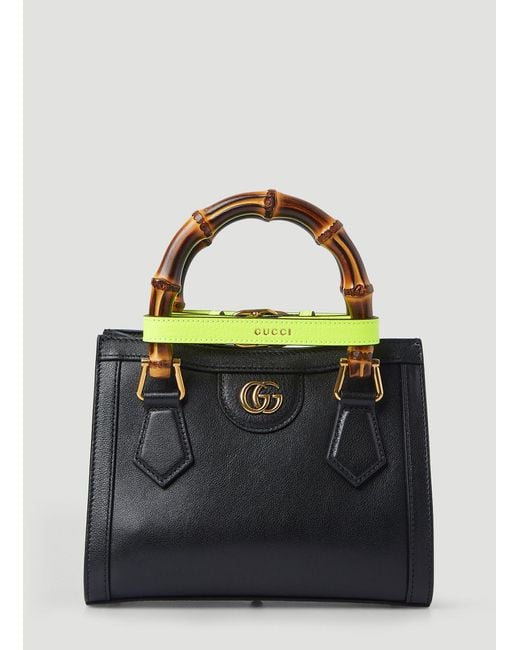 Gucci Black Diana Bamboo Handle Mini Handbag