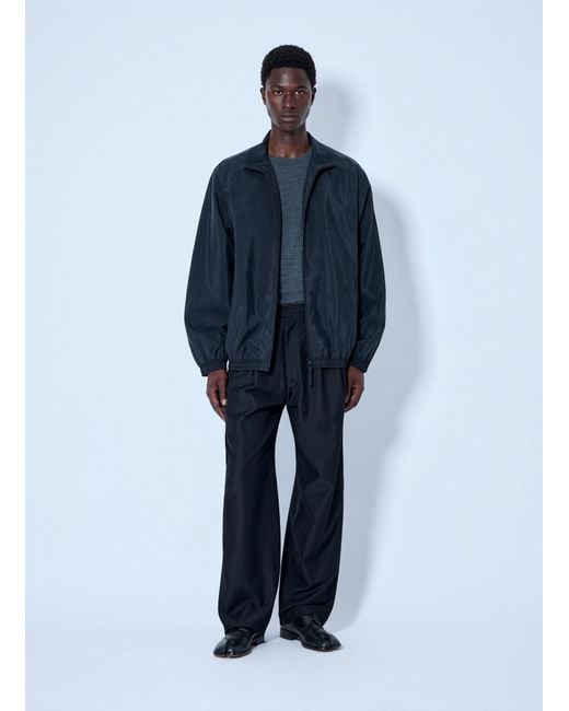 Ssstein Blue Silk Nylon Track Jacket for men