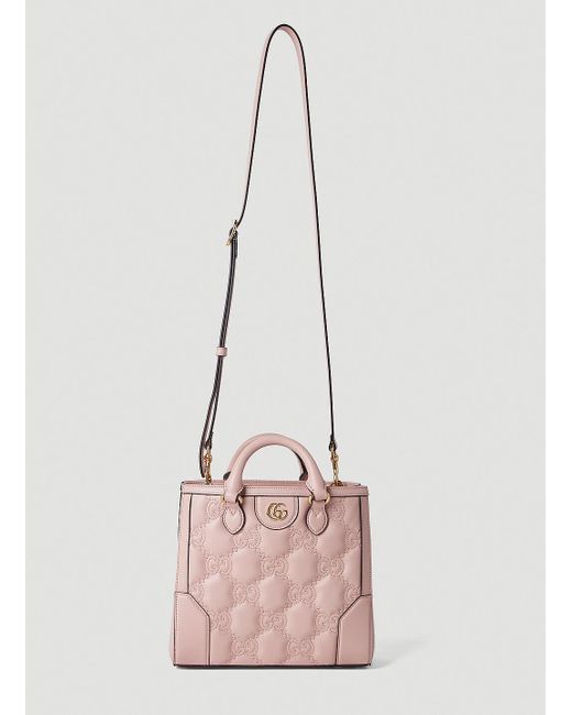 Gucci GG Matelassé Mini Tote Bag in Pink | Lyst Canada