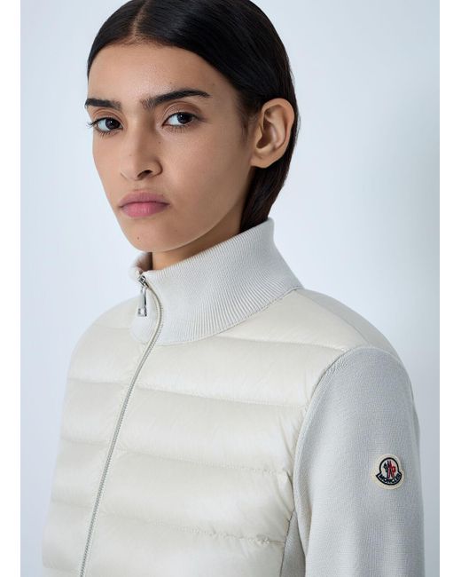 Moncler Gray Quilted Cardigan