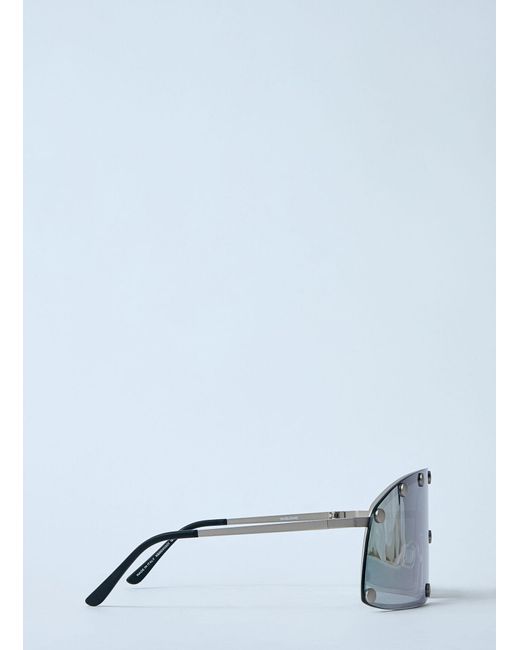 Rick Owens Blue Performa Shielding Sunglasses for men
