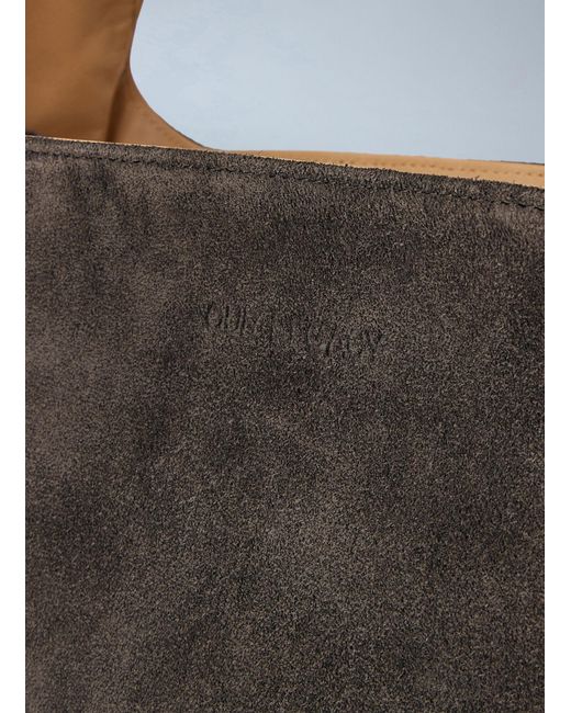 Our Legacy Gray Grande Brick Suede Shoulder Bag
